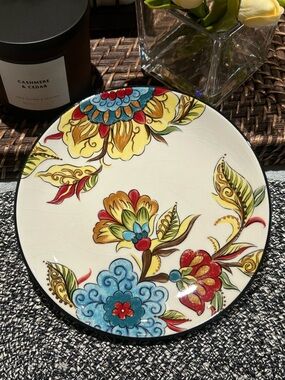 Tabletops Unlimited Caprice Dessert Plate Floral España Lifestyle Handcrafted